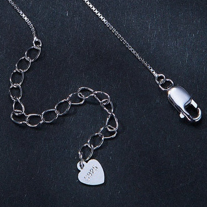 Heart Shaped Moissanite Necklace - Sterling Silver
