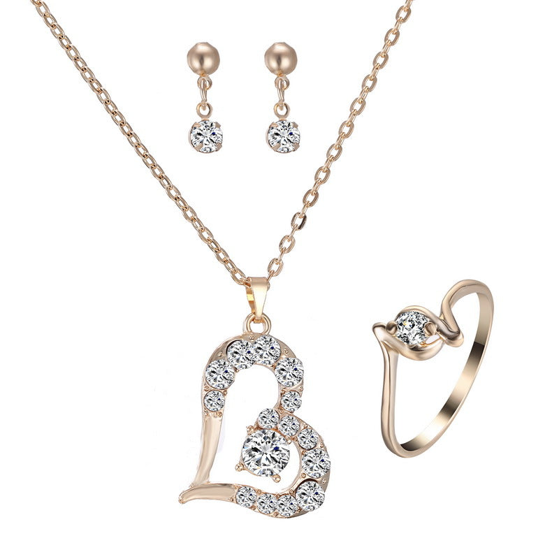 Heart Pendant Jewellery Set - For Her