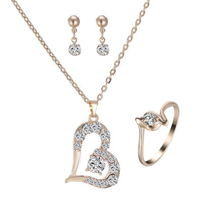 Heart Pendant Jewellery Set - For Her