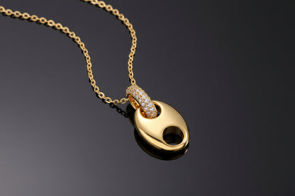 ETERNAL SPARKLE - Moissanite Necklace Sterling Silver & Gold