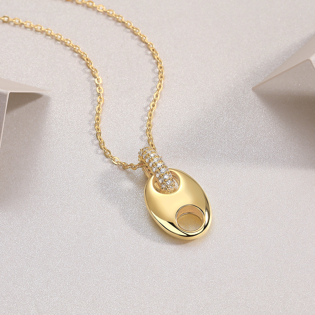 ETERNAL SPARKLE - Moissanite Necklace Sterling Silver & Gold